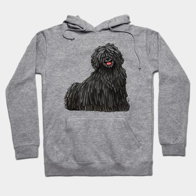 Dog - Puli - Black Hoodie by Jen's Dogs Custom Gifts and Designs